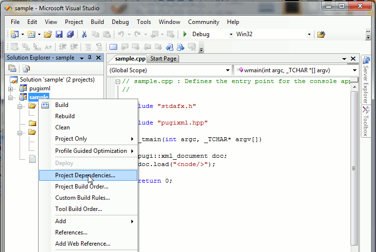 vs2005 link1